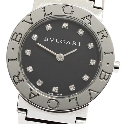 BVLGARI BVLGARIBVLGARI BB26SS 12P diamond black Dial Quartz Ladies Watch_915367 - Image 1 of 4