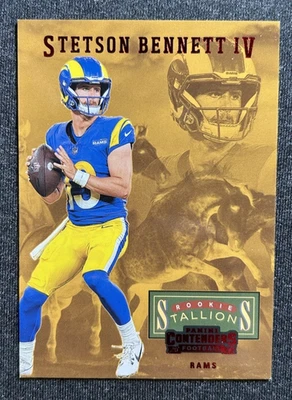 2023 Panini Contenders Rookie Stallions Red #4 Stetson Bennett RC Rookie LA Rams - Image 1 of 3
