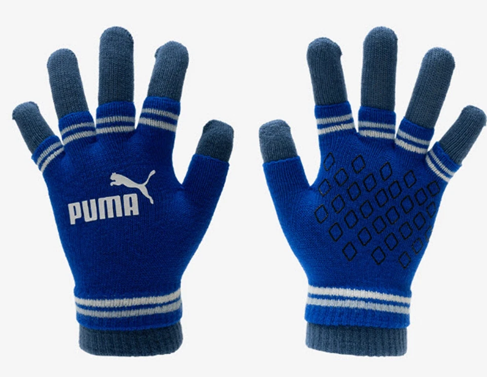 PUMA Unisex CAT Manga Dedo 4 Guantes Tejidos Azul Polar Correr Gimnasio Guante 04180111 Foto 1 de 4
