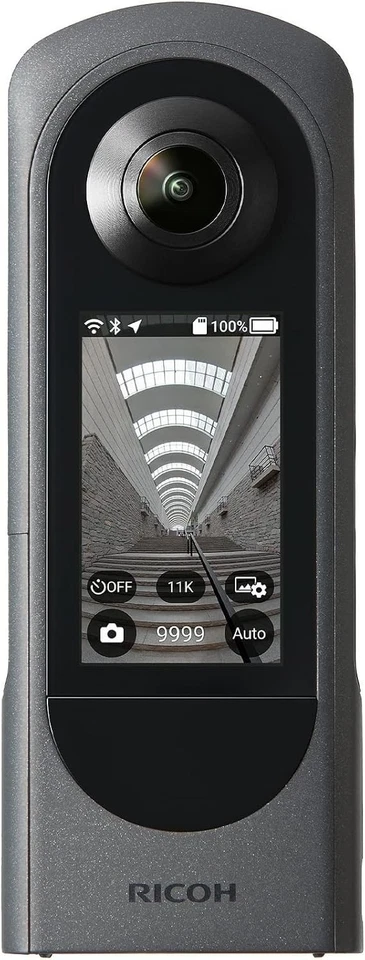 Cámara Ricoh THETA X 360° - Fotografía 11K / Video 5.7K, Pantalla Táctil e Interchangea Foto 1 de 4