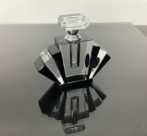 Vintage Art Deco ‘Fan Style’ Crystal Perfume Bottle Weight 228g - Picture 1 of 8