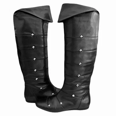 Botas planas hasta la rodilla Botkier de cuero negro 'Drea', talla 38 - Imagen 1 de 4
