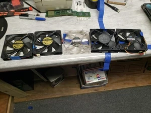 lot of 5 DC12V 120x120x25MM 3 / 4 pin connector Cooling Fan free ship - Picture 1 of 9
