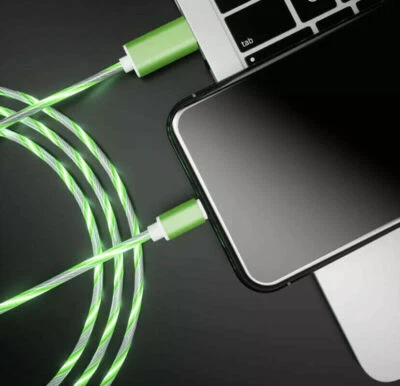 For IOS Light Up Phone Charger LED Charging 3 in 1 USB Cable Cord Type C - Image 1 of 4
