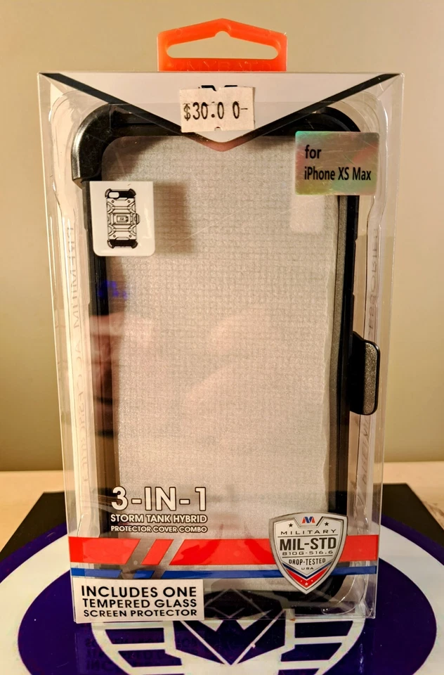 MYBAT 3-IN-1 STORM TANK HYBRID APPLE IPHONE XS MAX CELL PHONE CASE PROTECTOR - Image 1 of 1