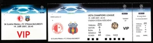 2x TICKET Slavia Praha - Steaua Bucharest 2007/08 Champions Lg. Czech R. Romania - Picture 1 of 1