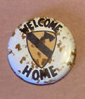 Original WW2 Patriotic Pin- Back Button, Welcome Home First Cavalry Division