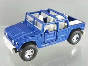 Vintage 1995 New Ray Diecast 1/32 Scale Blue Hummer H2 Convertible 4X4 Truck VGC - Picture 1 of 9