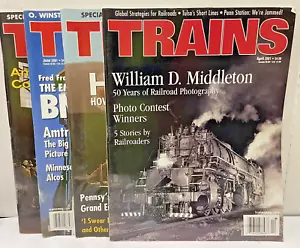 Lot 4 TRAINS Magazines RR Railroad Railfan Enthusiast 50 Years Train Photography - Picture 1 of 5