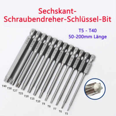 T5 - T50 Destornillador Torx Destornillador Llave Con Agujero 50mm - 200mm - Imagen 1 de 4