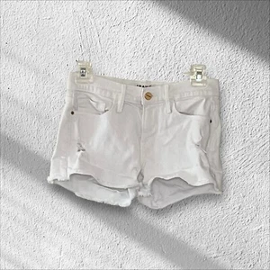 Frame Damen Le Cut-Off Denim Jeansshorts Gr. 24 Distressed weiß - Bild 1 von 6