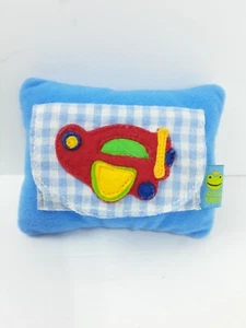 Blue Boy Tooth Fairy Pillow Red Airplane Rich Frog Small Pocket Colorful Soft - Picture 1 of 10