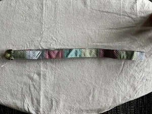 Vineyard Vines Barefoot D Ring Cotton Belt Size Large Pink & Blue VGC #255 - Picture 1 of 5