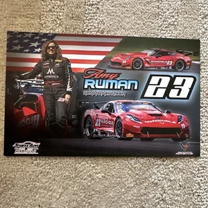 2024 Any Roman Red Chevy CORVETTE #23 Hero Card Trans-Am ROAD AMERICA - Imagen 1 de 4
