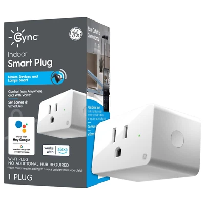 GE CYNC Indoor Smart Plug - Alexa/Google Assistant Compatible - Image 1 of 4
