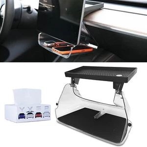Center Screen Tray Storage Phone Sunglass Key Holder For Tesla Model 3/Y 2017-23 - Picture 1 of 24