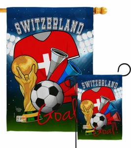 WM Schweiz Fussball Garten Flagge Sport Deko Geschenk Hof Haus Banner - Bild 1 von 17