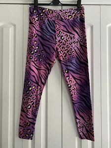 NWOT LuLaRoe Purple+Pink Zebra Cheetah Animal Print TC2 Tall Curvy 2 Leggings - Picture 1 of 6
