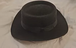 cappello feltro nero KUDA SELLERY & Tack formale matrimonio evento gioco giocatore casinò - Foto 1 di 11
