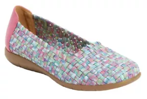 Comfortview Bethany Multi Color Woven Fabric Comfort Cushioned Flats US Size 11W - Picture 1 of 10