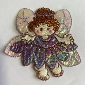 Angel Winged Baby Appliqué Patch Irresdescent Sweet 2” X2” Free Ship - Picture 1 of 4