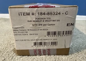 Pokemon TCG Scarlet & Violet Booster Box Case 6 Boxes Brand New Factory Sealed - Picture 1 of 3