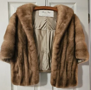 Vintage Mink Fur Stole Wrap - Autumn Haze Rare Quality Emba Natural Brown Mink - Bild 1 von 4