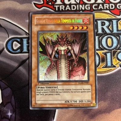 Yu-Gi-Oh! Royal Firestorm Guards [GLAS-IT087] Sec Rare 1st Ed LP Italian (VST) - Image 1 of 4