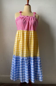 New Wonder Nation Checkers plaid Tiered Dress Girls Sundress XXL (18) - Picture 1 of 7