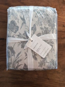 POTTERY BARN Sauerampfer Toilettenbettbezug - King/CKing - Stahlblau - Neu mit Etikett - Bild 1 von 3