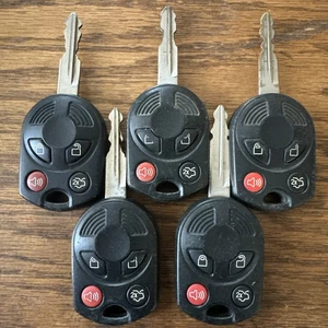 LOT OF 5 OEM FORD Remote Head Combo Key 4 Button FCC: OUCD6000022 6U5T - Picture 1 of 8