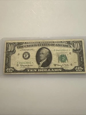 1963 Series $10 Federal Reserve Star Note Currency  - Image 1 of 2