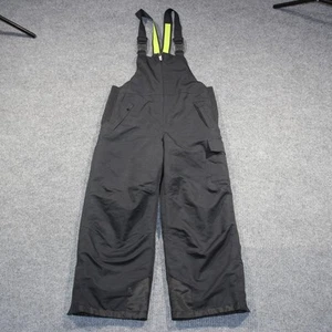 Magellan Outdoors Bibs Overalls Youth Small Black FishGear Leg Zipper Insulated - Picture 1 of 7