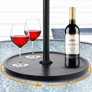 Lazy Susan for Umbrella Table Beach Umbrella Table Tray Patio Umbrella Table ... - Picture 1 of 6
