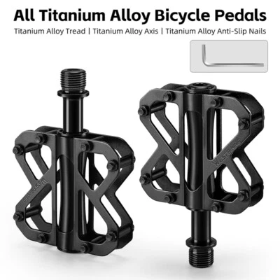Pedales de bicicleta ligeros de aleación de titanio WEST BIKING 3 rodamientos pedales de bicicleta Foto 1 de 4