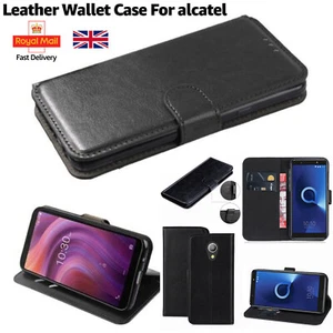 Case For Alcatel 1S 3L 2021 3X 1L 1C 1B Phones Leather Stand Flip Wallet Cover - Picture 1 of 13