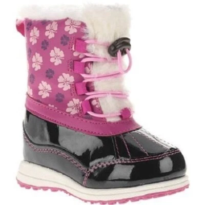 NUEVAS Botas de Invierno Niña Niño 6 (18-24 meses) OZARK TRAIL Flores Rosas Foto 1 de 4