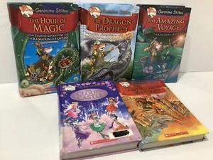 Geronimo/Thea Stilton Set X5 HB Books Kingdom Of Fantasy Collection Cloud Castle - Picture 1 of 23