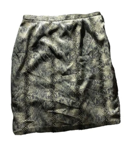 Animal Print Pencil Skirt Size 18 Length 25” Polyester Button Zipper - Picture 1 of 6