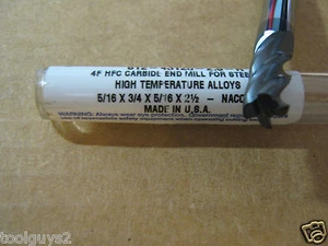 BEST CARBIDE 5/16" 4 FLUTE HFC VARI HELIX HT C RAD COATED(TiALN) END MILL "NEW" - Picture 1 of 2