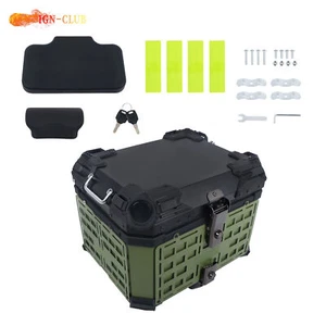 Universal 45L Green Motorcycle Top Case Trunk with Safety Lock Aluminum Alloy - Bild 1 von 12