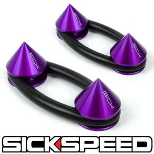 PURPLE SPIKED ALUMINUM BUMPER QUICK RELEASE FASTENERS KIT FOR TRUNK HATCH P10 - Picture 1 of 1