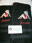 Betty Boop Sideways Personalized Dish Kitchen or Hand Towels ANY COLOR 