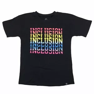 Treasure & Bond Kids' Oversize Graphic Tee Girl's Medium Black Inclusion T-shirt - Picture 1 of 3