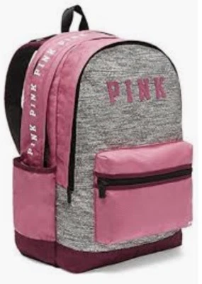 Mochila Campus Victoria Secret ROSA Gris Marl y Rosa. Foto 1 de 4