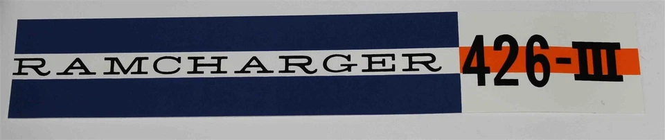 NEW 1964-65 Dodge Ramcharger 426-III Valve Cover Decal - Image 1 of 1
