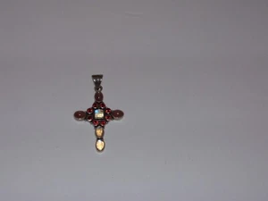 Nicky Butler Sterlingsilber Mondstein Kreuz Anhänger WOW - Bild 1 von 4