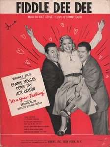1949 DORIS DAY vintage film sheet music IT'S A GREAT FEELING "Fiddle Dee Dee" - Picture 1 of 2