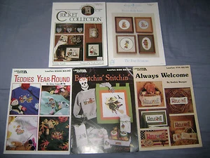 LOT--5 Four Season/Year Round Holiday Cross Stitch Pattern Leaflets - Picture 1 of 5