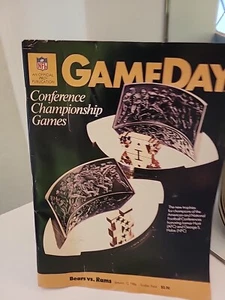 1986 CHICAGO BEARS vs LOS ANGELES Rams NFC Championship Program SOLDIER FIELD - Foto 1 di 10